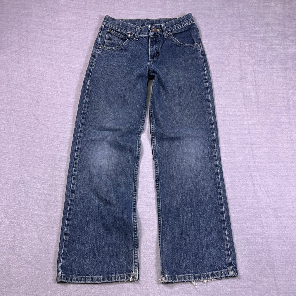 Wrangler Regular Fitβ Mid Rise Straight Leg Jeans Kids 12 Blue Cotton 6BABWFD